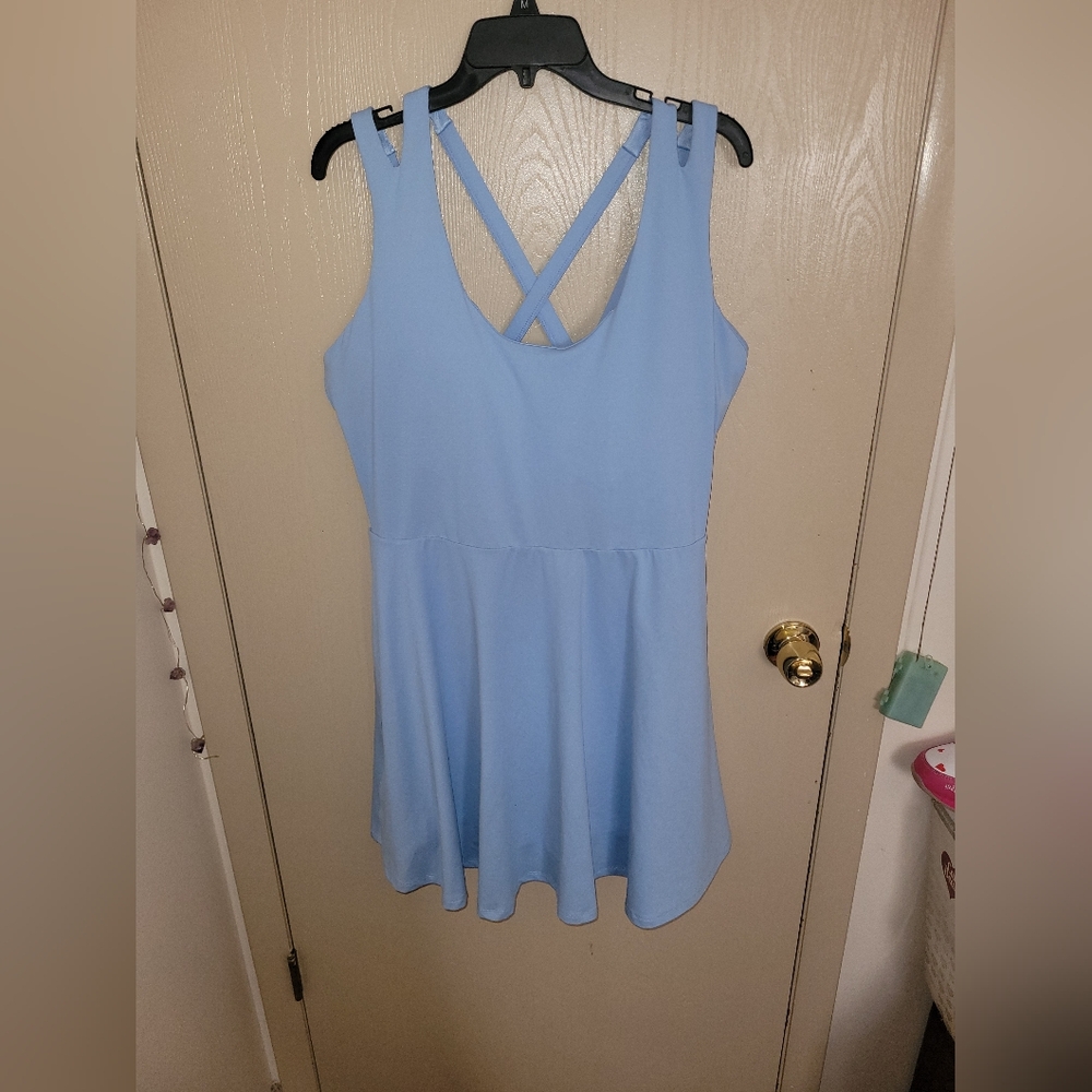 Fabletics Boost Performance Bali Blue Mini Dress … - image 1